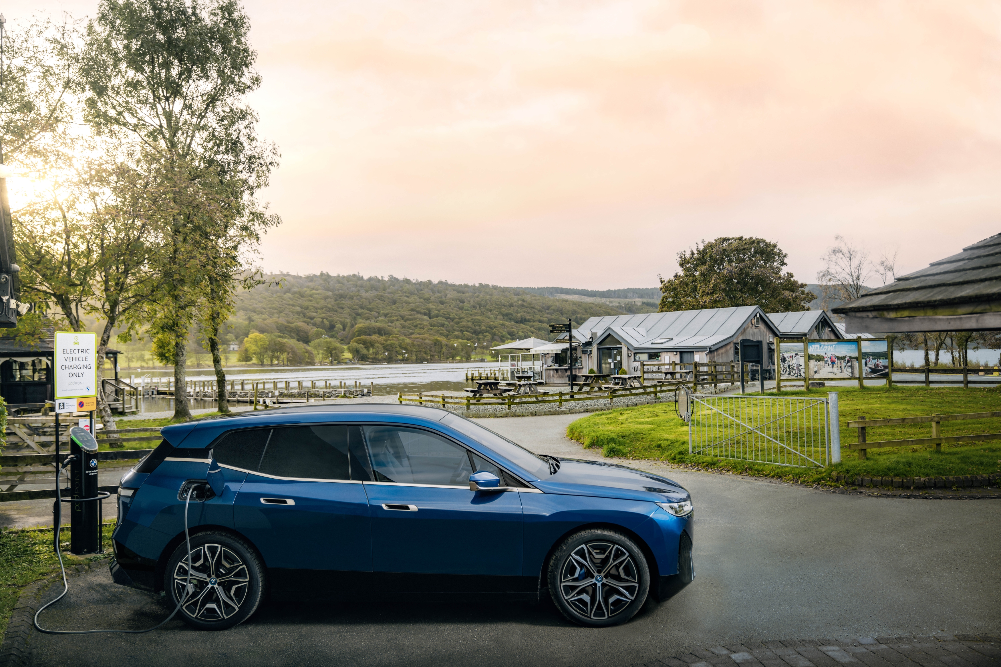 BMW charging at Lake District