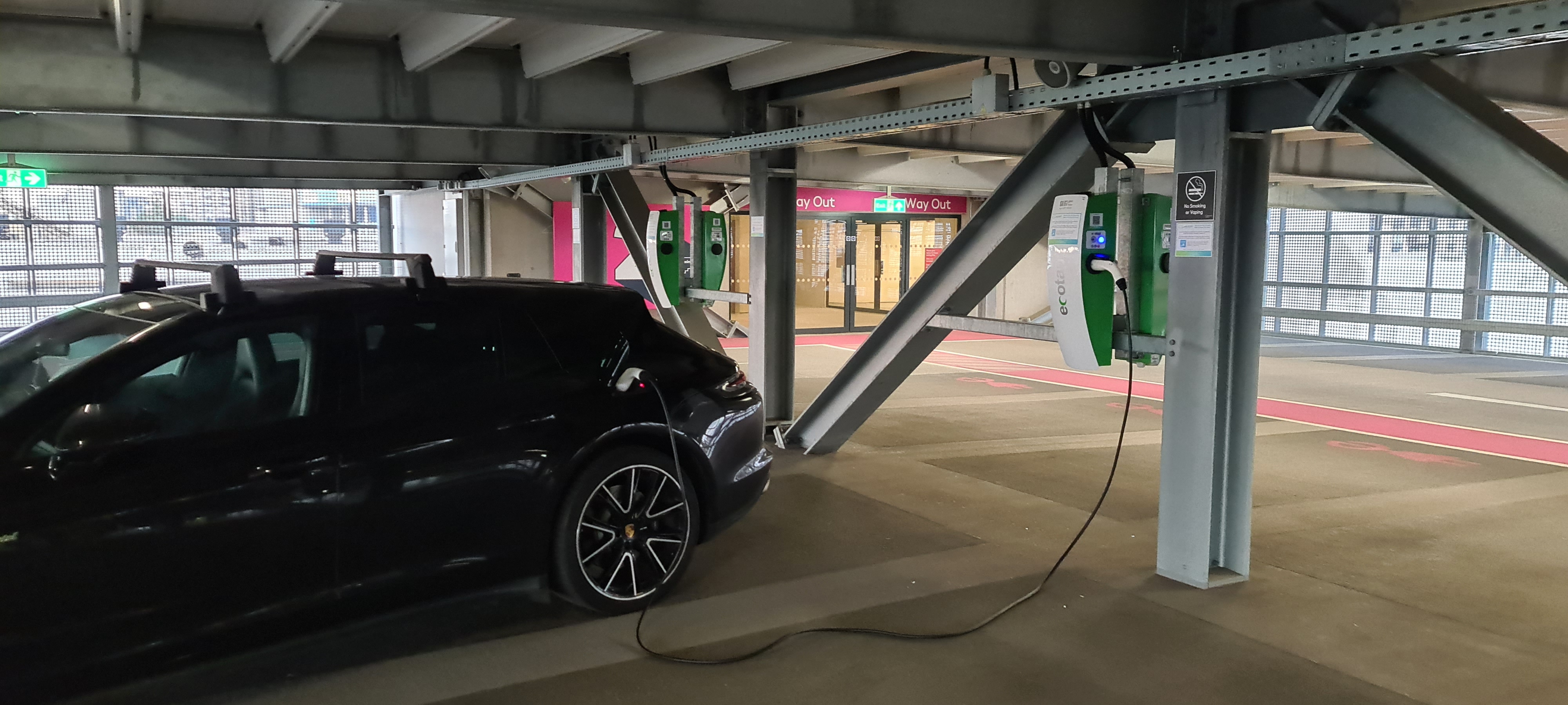 EV Smart charge point in use