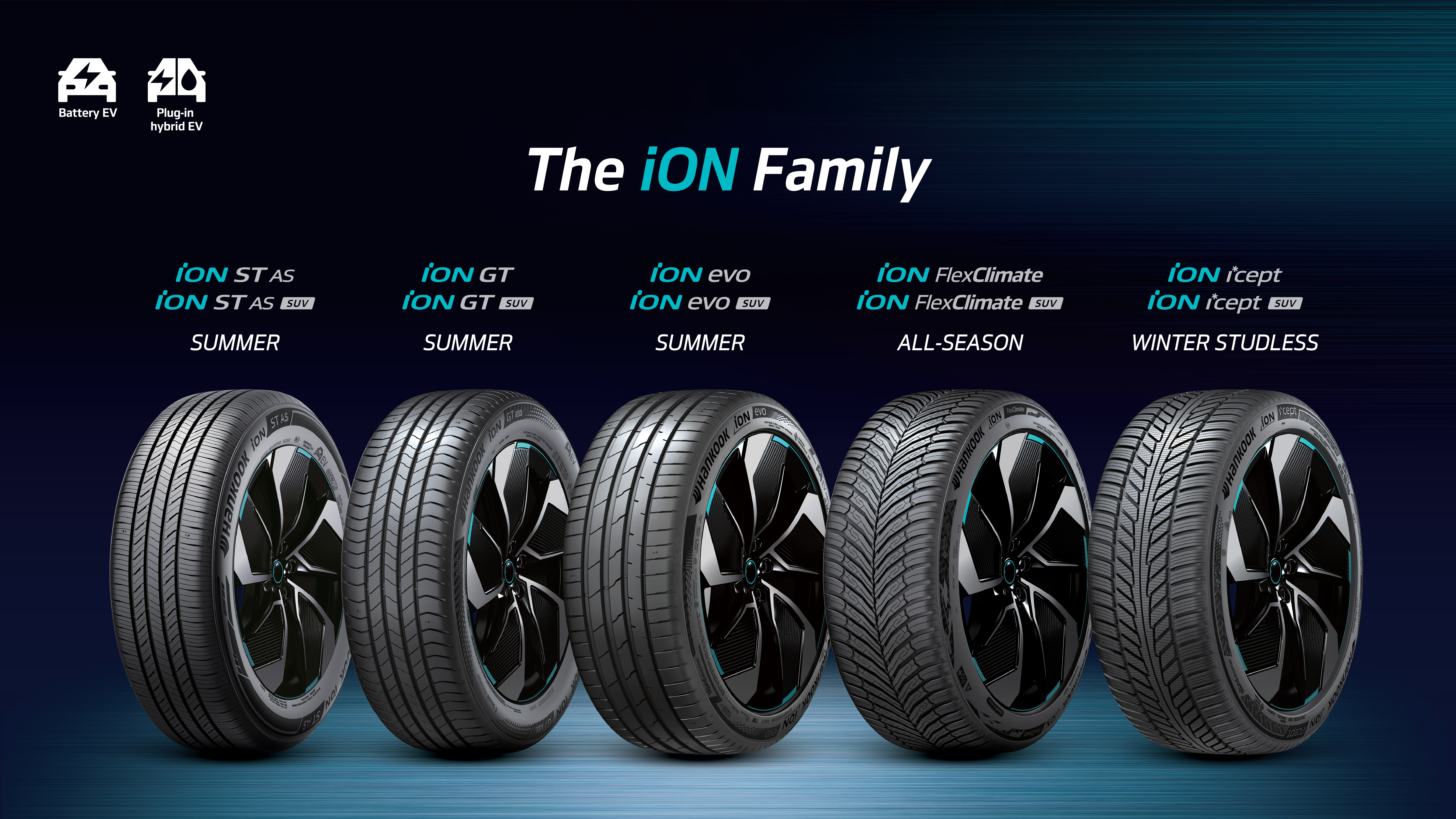 Hankook iON tyre family