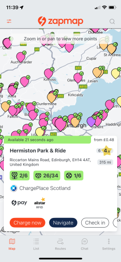 ChargePlace Scotland Zap-Pay Screengrab