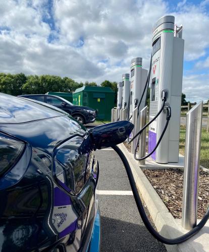 An EV charging 